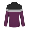 thumbnail image 7 of Tittly T Shirts for Women Graphic Tees Women's 3/4 Sleeve Quarter Zip Shirts Collared V Neck Pullover Top Collared Casual Fall Tunic Color Block Blouses Tshirts Shirts Tops for Women Trendy PP2 XXL, 7 of 7