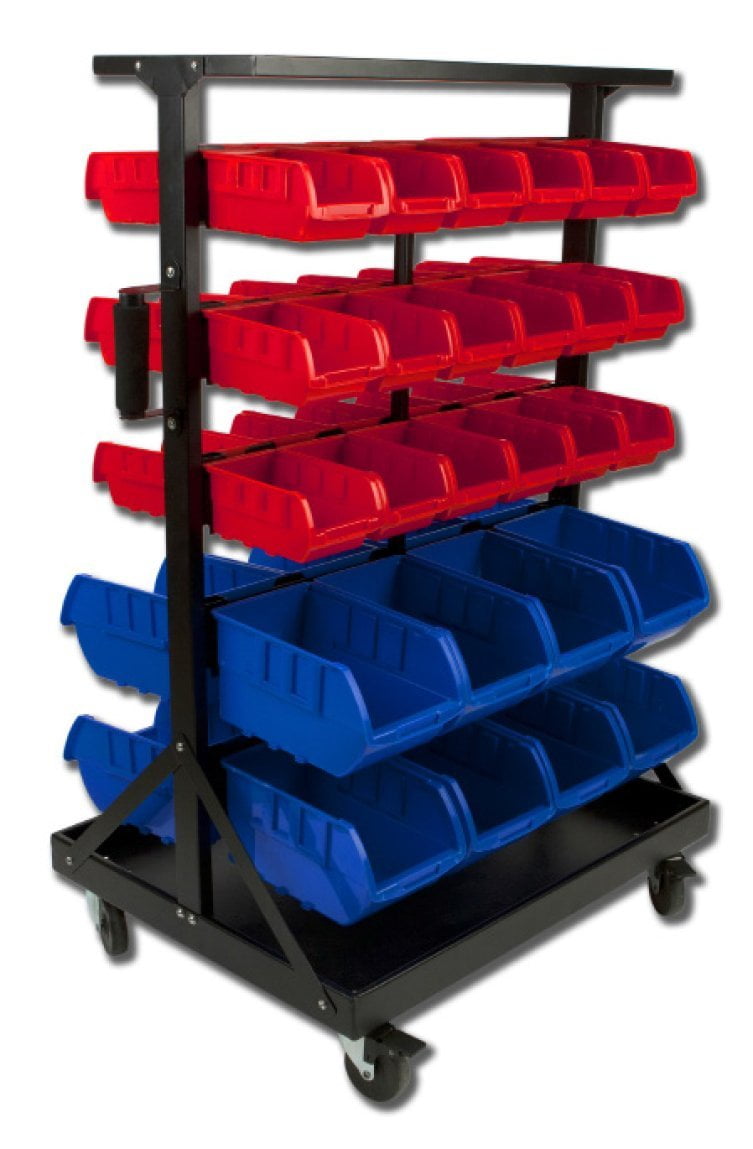 Maxworks 80770 Double Sided Rolling Storage Rack, 1 Pack