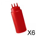 thumbnail image 1 of 6x Dispensador de Botella para Condimentos Y de 3 Orificios, Utensilio de Cocina Reutilizable, Vinagrera para Ensalada Y Kétchup, Rellenable para 6 piezas, 1 of 10