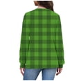 thumbnail image 6 of Ltctricy Women's Long Sleeve T Shirts V Neck Plaid Plus Size Tunic Tops Soft Casual Tees Loose Trendy Blouses(Green,Small), 6 of 7