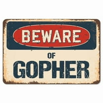 SignMission Beware of Gopher Rustic Sign