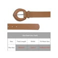 thumbnail image 3 of INSPIRE CHIC Women's Wide Belt Solid Color Retro Fashion Snake Pattern Buckle Decorative Belts for Dresses 109x3.4cm/42.9x1.3" Camel, 3 of 6