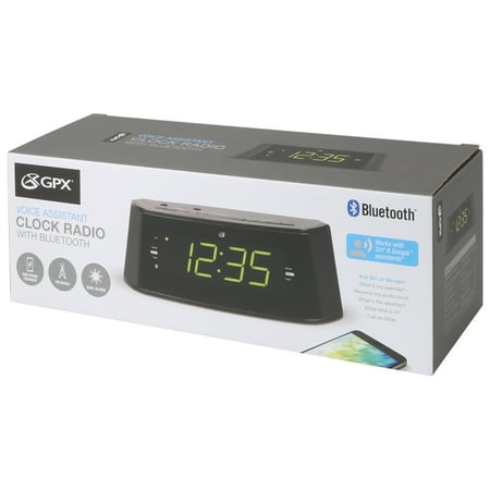 GPX - Bluetooth CD Clock Radio - Black