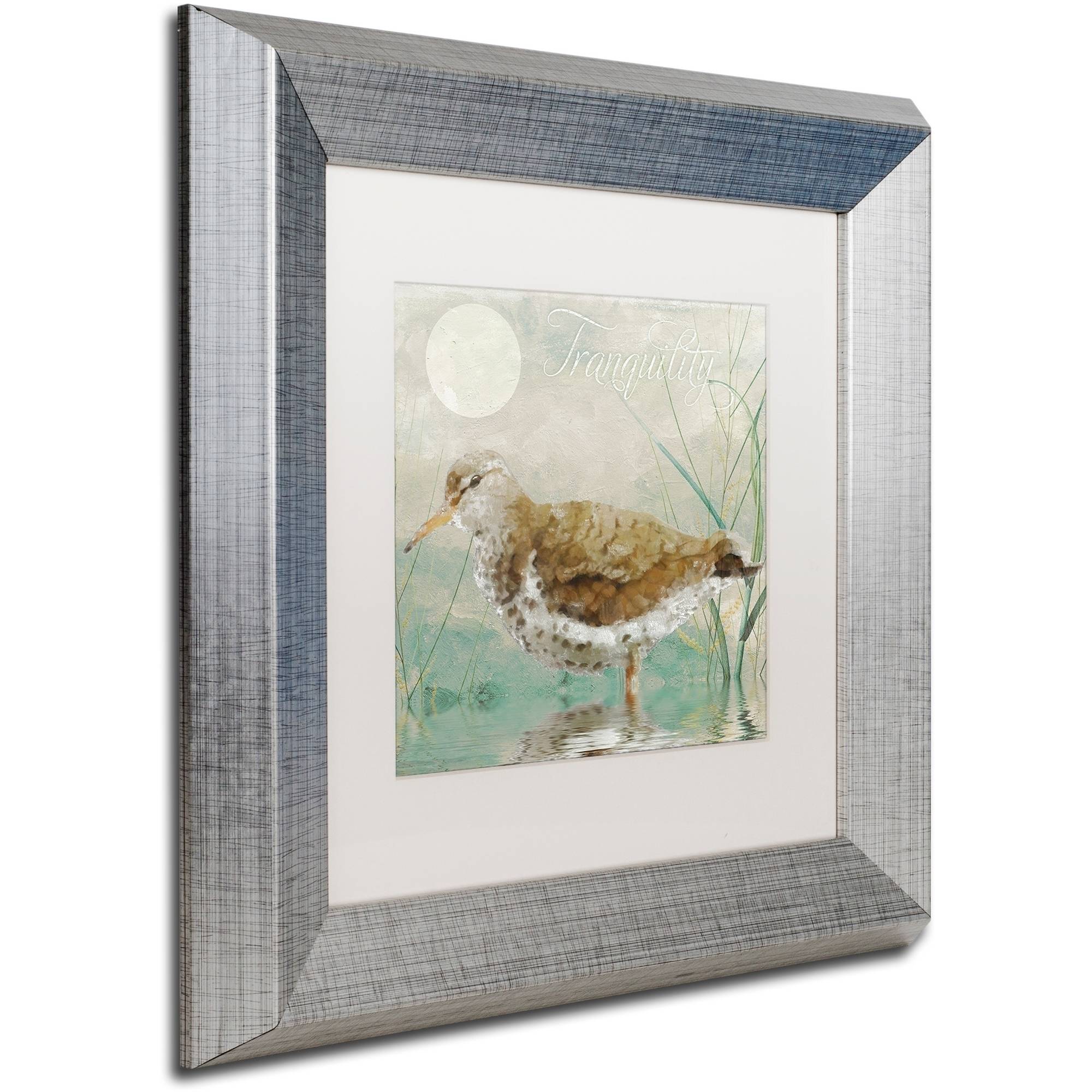 Trademark Fine Art "Sand Piper II" Canvas Art by Color Bakery White Matte, Silver Frame