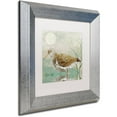 thumbnail image 2 of Trademark Fine Art "Sand Piper II" Canvas Art by Color Bakery White Matte, Silver Frame, 2 of 4
