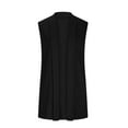 thumbnail image 4 of Diufon Womens Long Cardigan Lightweight Sleeveless Vest Tops Solid Color Blouses Coat with Pockets, 4 of 6