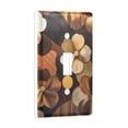 thumbnail image 2 of Yayeee Toggle Light Switch Wall Plate 1-Gang 4.5"x2.7" Home Decorative Outlet Cover, Gold Flower, 2 of 7