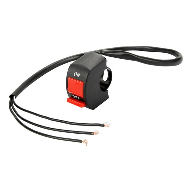 Accesorios para interruptores de luces de emergencia de motocicletas Fáciles de instalar Reparación Componentes de repuesto modificados Negro Ligero Conexión de 3 cables