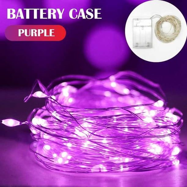 Guirnalda de luces LED de 5 colores para exteriores, guirnalda de hadas con batería, luces de alambre de cobre para adorno navideño, fiesta, boda Tan Jianjun unisex