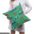 thumbnail image 5 of Ambesonne Animal Fabric by the Yard Upholstery, Abstract Polygon Mountain, 10 Yards, Sea Green Dark Turquoise, 5 of 5