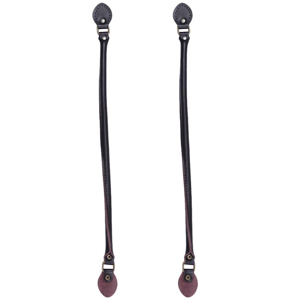 EeaseMX Asas de cuero de vaca de 40 cm para bolso de mano, correa de repuesto para coser o manualidades (café oscuro)