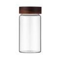 thumbnail image 2 of Frasco de vidrio de borosilicato de alta calidad para cocina, tapa de madera de acacia, frasco transparente para almacenar granos, frasco para almacenar alimentos, 2 of 2