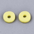 thumbnail image 3 of 50gs Handmade Polymer Clay Beads for Jewelry Crafts Supplies Disc/Flat Round Heishi Beads Yellow 4x1mm Hole: 1mm about 2750pcs/50g, 3 of 3