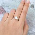 thumbnail image 2 of Jewelerix 925 Silver Emerald Cut Ring 2 CT Moissanite Diamond Engagement Ring Beautiful Handmade Jewelry Anniversary Promise Ring Gift for Her, 2 of 5