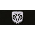 thumbnail image 3 of 1984-1995 Dodge Caravan Floor Mat Frt Row 2pc (DO588F) 7769 Saddle / Biscuit Cutpile with Logo #201 Rams Head In Shield in 1844 Navy Thread, 3 of 4