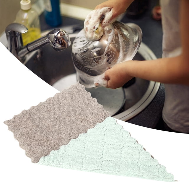 Sponge, Durable 8Pcs Soft Double-Sided Thickened Eco-Friendly Dish Cloth, For Kitchen, Bathroom Cleaning Dishes