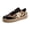 Leopard, variant on LUCKY STEP Womens Fashion Star Sneakers Wide Toe Lace Up Casual Shoes,Beige