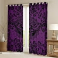 thumbnail image 2 of Castle Fairy Gothic Skull Moth Black Out Curtains for Boys Girls,Bohemian Hippie Damask Curtains Pack of 2 (42x63 Each),Exotic Style Bedroom Curtains,Super Cozy Room Decor, 2 of 6