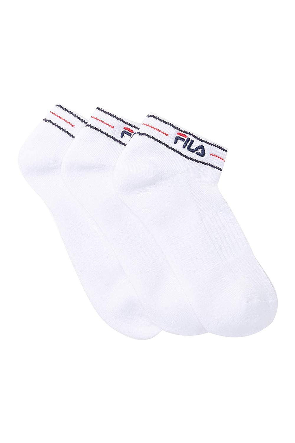 Fila Women's 3-Pack Heritage Stiped Welt Low Cut Socks (White ...