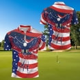 thumbnail image 4 of Garronmavis American Flag Eagle Matching Golf Shirts for Couple His and Hers Golf Shirts 4-Way Stretch Matching Mens Hawaiian Shirt Suitable for Tennis Enthusiasts Lightweight, 4 of 6