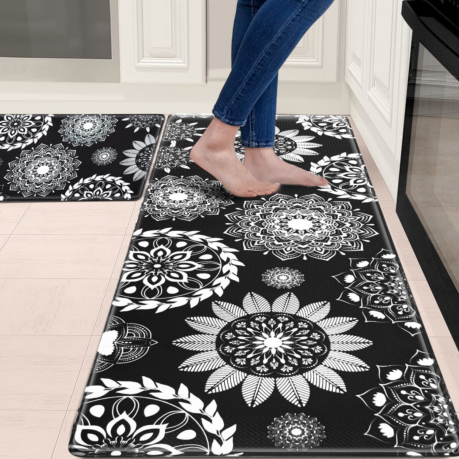 Sofort Kitchen Mat, Cushioned Anti Fatigue Kitchen Rug Set, 2 Pieces