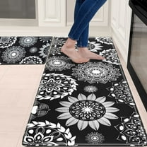 Sofort Kitchen Mat, Cushioned Anti Fatigue Kitchen Rug Set, 2 Pieces Non Slip Waterproof Kitchen Mats for Floor, Comfort Heavy Duty Standing Mat for Kitchen, Laundry, Sink, Office, Desk