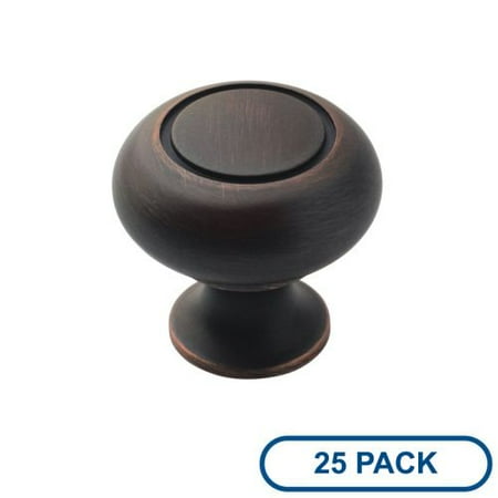 Amerock BP53011-25PACK Allison Value Hardware 1-1/4 Inch Diameter Mushroom Cabinet Knob - Package of 25