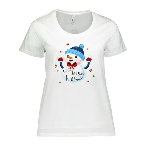 Inktastic Holiday Snowman Women's Plus Size T-Shirt
