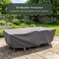 thumbnail image 3 of Covermates Outdoor Dining Set Cover - 138"W x 68"D x 30"H, 300D Polyester, All-Weather, 3 of 7