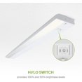 thumbnail image 4 of LED Under Cabinet Lighting Plug in or Hardwired 24 Inch, Dimmable Under Cabinet Lights with High/Low/Off Switch, 3CCT 2700K-4000K, Linkable Under Counter Lights for Kitchen, ETL Listed, White, 4 of 4