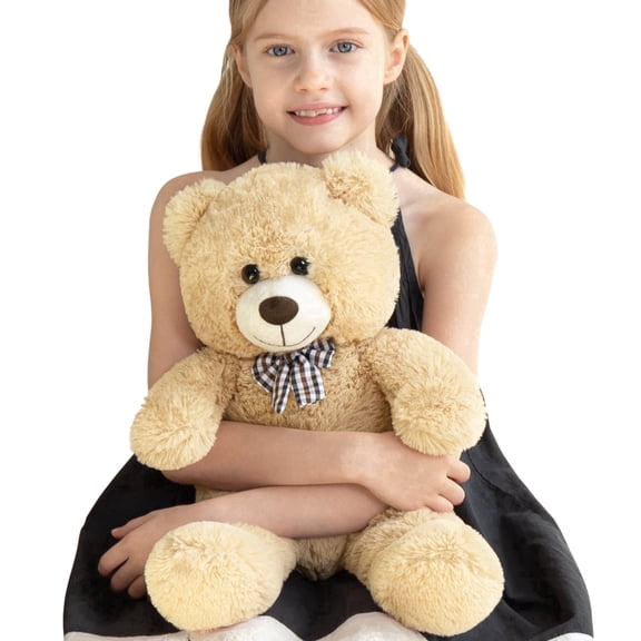 MorisMos Bow Tie Teddy Bear Stuffed Animal, 20" Classic Stuffed Cuddly Hugging Bear
