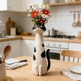 thumbnail image 4 of Handcrafted Quirky Cat Vase, Whimsical Ceramic Cat Flower Vase for Desk, Shelf, Boho Home Decor, Unique Small Bud Pot, Unique Gift for Cats Lovers (R), 4 of 6