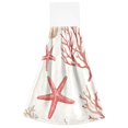 thumbnail image 7 of Yayeee Kitchen Hanging Hand Towels Set of 2 with Loop Bathroom Absorbent Tie Towel, White Starfish, 7 of 7