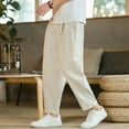 thumbnail image 3 of Men's Fashion Loose Casual Solid Color Nine Point Trousers, 3 of 5