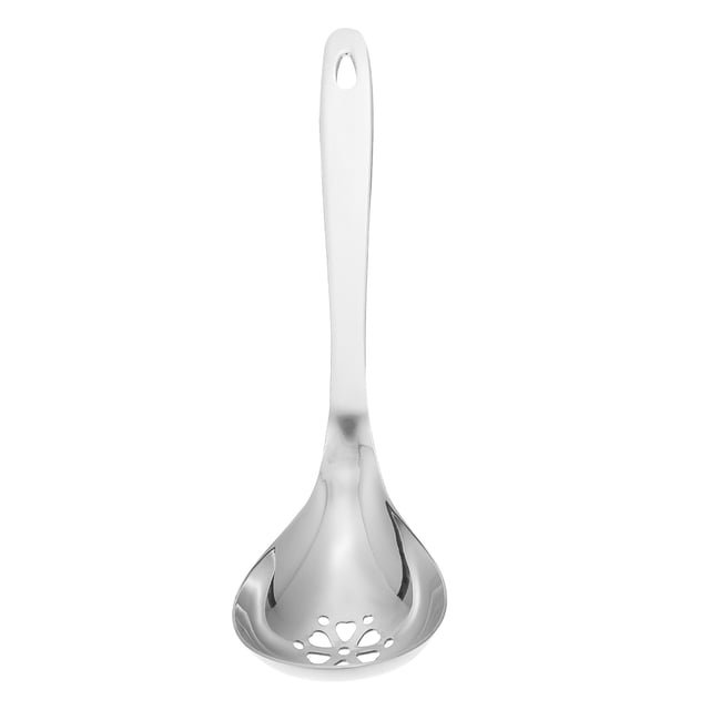 1 unid acero inoxidable Alimentos Sirviendo Cuchara Práctica Hot Pot Colander (Plata)