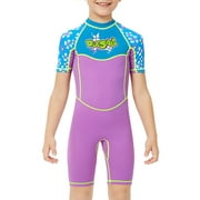 Breathe Freely Wetsuits Diving Suit Kids Wetsuit Fashionable Anti-jellyfish Size Swimsuit for Snorkeling Multiple Size Jumpsuit Short Sleeves Swimwear XL