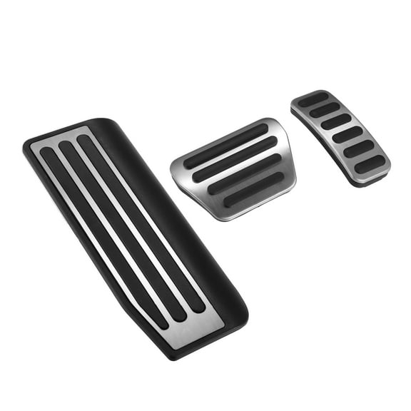 Unique Bargains 3 Pcs Car Gas Accelerator Brake Foot Rest Pedal Cover for Land Rover Range Rover 2013-2021 Silver Tone