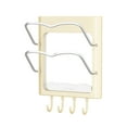 thumbnail image 1 of Home Kitchen Item Clearance!Pcksrro Pot Cover Rack Wall Mounted Hole Kitchen Storage Rack Multifunctional Household Storage Rack Cutting Board Rack Multi-layer Cutting Board Rack, 1 of 9