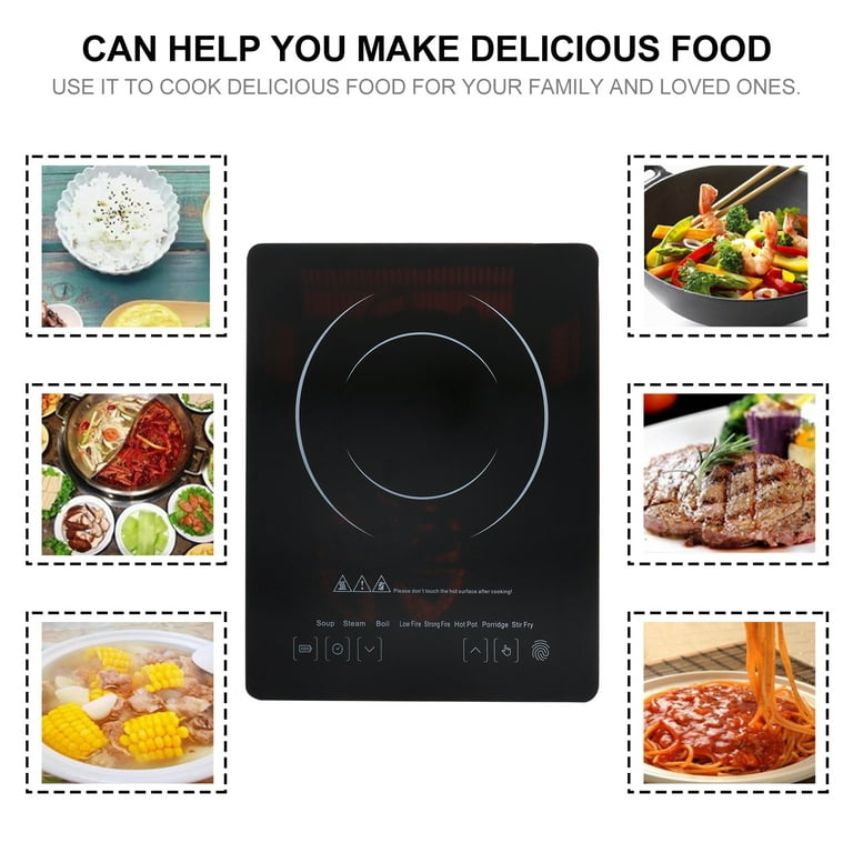Portable Touch Induction Cooktop with LED Screen, 1000W Countertop Burner, Induction  Stove Cooker For Griddle, Pan, Tea Kettle, Outdoor, Indoor 