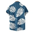 thumbnail image 3 of QUINDOS Short Sleeve Hawaiian Shirts for Men Tall Summer Button up Casual Shirts Beach Vacation Loose Fit Floral Print Shirts, 3 of 3