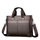 thumbnail image 3 of 2X LINGZHIDAISHU Maletín de negocios para hombre, bolso de mano de alta calidad de cuero, bolso para portátil, bolso bandolera para hombre, marrón, 3 of 4