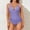 Purple, variant on ITSAME Womens One Piece Swimsuit, Solid Color V Neck Tummy Control Sports Surfing Bathing Suit Blue M