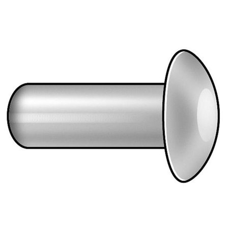 

ZoroSelect Semi-Tubular Rivet Oval Head 1/4 in Dia. 7/16 in L Stainless Steel Body 25 PK