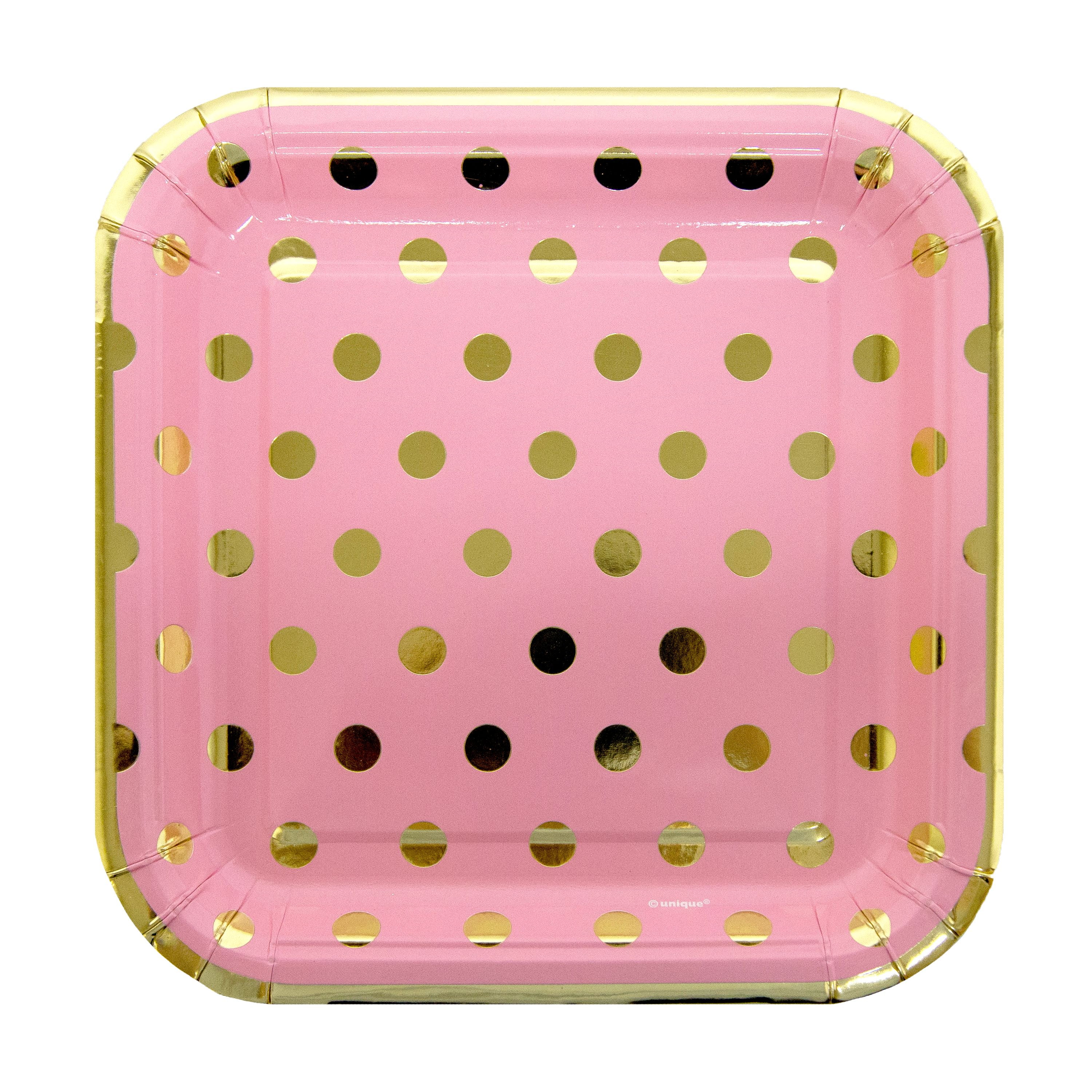 purple and gold paper plates
