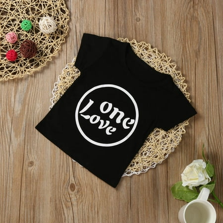 

BSDHBS Outfits for Girls Kids Baby Girl Short Sleeve Letter Print T-shirt Outfits Clothes