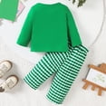thumbnail image 4 of mgoYE Baby Girl Clothes 12 Months St Patricks Day Baby Girl Boy Outfit Green Shamrock Long Sleeve Shirt Top Plaid Pants Set Saint Patrick's Clothes(Green,12-18 Months), 4 of 9