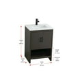 thumbnail image 2 of Elegant Kitchen and Bath Ira 24 Inch Single Bathroom Vanity In Mocha Brown, 2 of 13