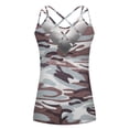 thumbnail image 4 of Spring Tops for Women Plus Size Tops for Women's Personalized Printing Tie Back Satin Cami Bandana Tops Sling Strap Vest, 4 of 7
