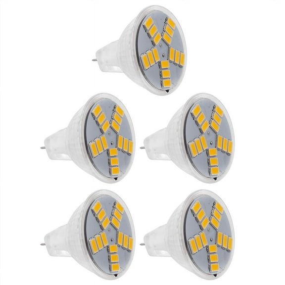 5X 7W MR11 GU4 600LM LED Bulb Lamp 15 5630SMD Warm White Light