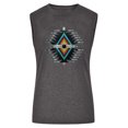 thumbnail image 3 of Birdeem Mode Femmes Imprimé Col Rond Sans Manches Chemises à Blocs Tunique T-Shirt Hauts, 3 of 7